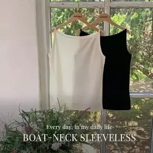 핫핑 스캇 보트넥 베이직 나시 블라우스