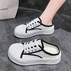 [오노마] ONM 여자 통굽 스니커즈 뮬 뒤꿈치 오픈 키높이 운동화