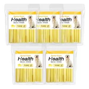 덴탈헬스플러스 자이언트 치즈맛 260g 5개묶음 대형견 개껌