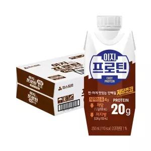 [롯데웰푸드][본사직영] 이지프로틴 저당초코 250mlx24팩