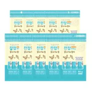 찹찹짜먹는 반려견용츄르 닭고기와 참치 15gx4개입 10개묶음