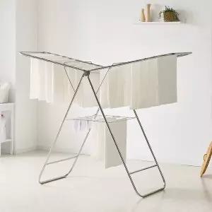 [리빙코아] 국산 올스텐 접이식 튼튼한 고급형 와이어 빨래건조대 특대형