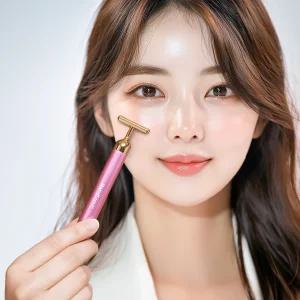 뷰티디바이스 팔자주름 얼굴 리프팅 기계 진동 괄사 마사지기 골드뷰티바 24K 밴드스토어