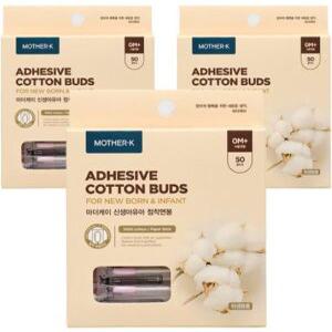 마더케이 신생아유아 점착면봉, 50개입, 3개 (총150개입)