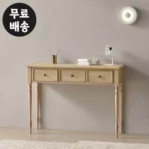 [벤티스가구]브린 엔틱 콘솔 원목 3칸 수납장 미니 테이블 현관 콘솔 거실 폭좁은 슬림(1090)