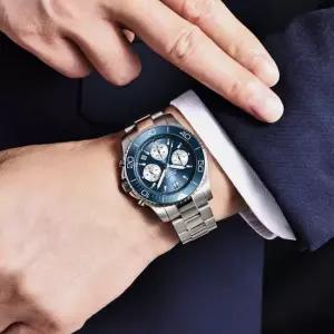 세이코 무브 남자 고급 크로노 메탈 회전베젤 손목시계 BP9149WC