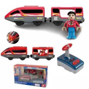 무선조종 레드 고속열차 조종관 세트 원목레일 트랙용 선물 초등학생 조카 작동완구