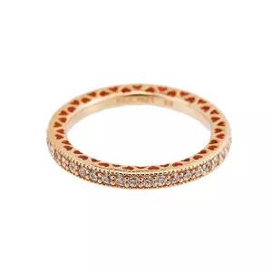 판도라 시그니처 스파클링 하트 로즈반지 로즈골드 180963CZ