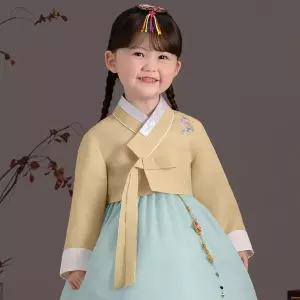 [보리보리/더예한복]QT892-예솔민트 여아한복 아동한복