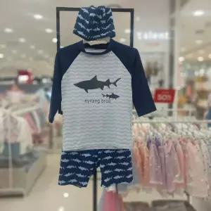 모다구리 탈렌트클로젯  남아동수영복 샤크래쉬가드세트_GN