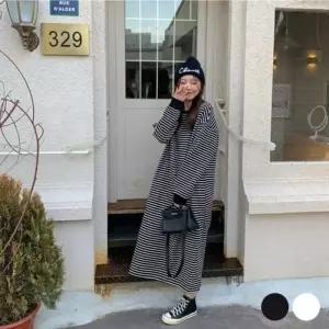 ONM 겨울 두툼한 윈터 스트라이프 소재 따뜻 빅사이즈 여