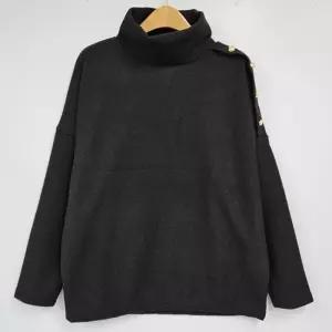 빅사이즈 412 숄더금단추폴라넥니트티 DNBT579