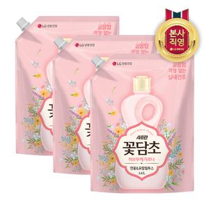 샤프란 꽃담초 허브부케가르니 섬유유연제 연꽃 앤 유칼립투스 리필 1.6L 3개