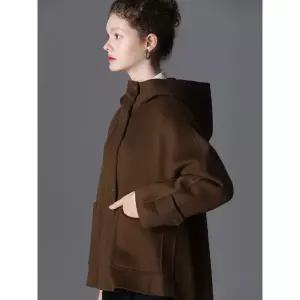 [모리모리스]로지 하이넥 후드 핸드메이드 울코트  택가격  188000원 _P352315679