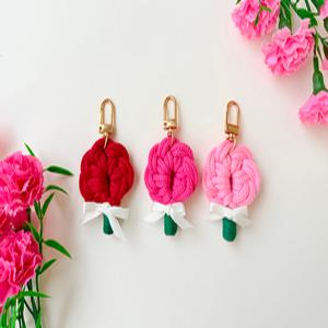 마크라메 카네이션 키링 만들기 카네이션만들기 마크라메diy