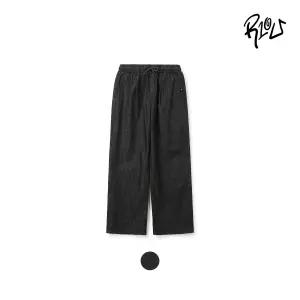 [레노마키즈]주니어 밴딩 일자 통 기본데님 초등남아 여아통일자핏 블랙데