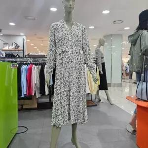 시슬리/애플아울렛/패럿 플라워 프린트 롱 원피스 SAOP34431