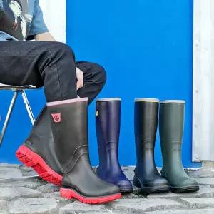 남성 미끄럼방지 레인부츠 장화 장마 남성장화 롱(4color)