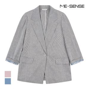 [미센스] 잔체크 원버튼자켓_MB34JKM102Z