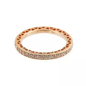 [판도라]판도라 시그니처 스파클링 하트 로즈반지 로즈골드 180963CZ