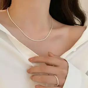 925 실버 눈꽃체인 스파클링 초커 은 목걸이 N021