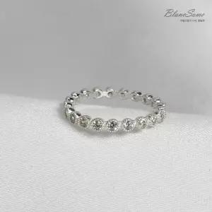 925실버 비드 큐빅 순은 가드링 은반지 이터니티링 슬림 레이어드 큐빅반지