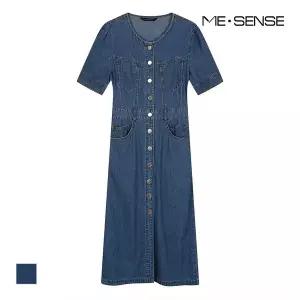 [미센스] 라운드넥 데님 원피스_MB45DOM202Z