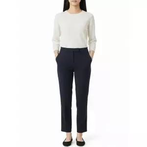 [하프클럽/크로커다일레이디]차콜 스티치 밴딩 일자 베기핏 팬츠 CLCMPT103