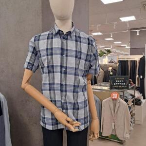 트레몰로 HC09 블루 반팔 셔츠 인디안 24SS 여름 / 남성 캐주얼 / 린넨혼방 / 체크패