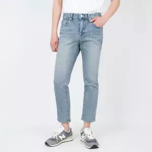 플랙 남성 청바지 크롭 테이퍼 얼리나잇 라이트블루 PJTZ5MLW855