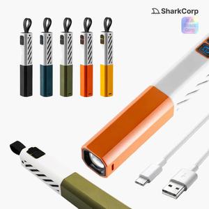 초경량 레이저 LED 충전식 후레쉬 C타입 손전등 1.2km 줌라이트