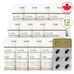 [인테로] 눈건강 루테인 지아잔틴 30캡슐 X 12박스 12개월분 비타민E B C 아연