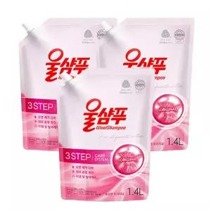애경 울샴푸 오리지널 중성세제 겸용 리필 1.4L 3개