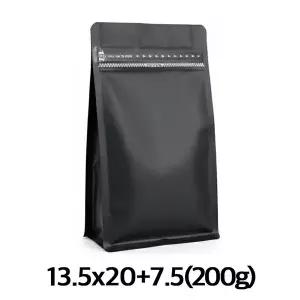 이지포장 무광 블랙 박스파우치 커피 원두 봉투 200g (50매) 소분·포장용