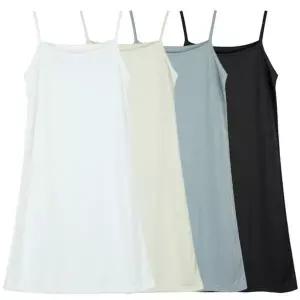 [하프클럽/원피스토리]베이직 실켓 롱슬립 레이어드 이너원피스 여름 민소매 끈나시