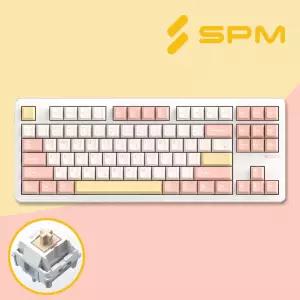 SPM PL87W 텐키리스 무선 기계식 키보드 베이비핑크 저소음 목새축