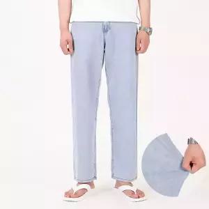 기장선택 가능한 텐셀 썸머 와이드 데님 팬츠