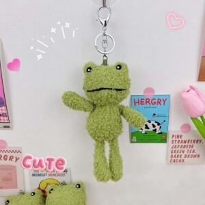 인형 큐트프로그 프로그인형 가방고리 큐트 프로그 복실털 뽀글이 열쇠고리 개구리인형