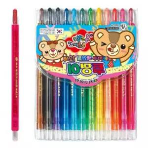 지구화학 어린이 아동 샤프형 투명이 색연필 12색 미술 학습 준비물