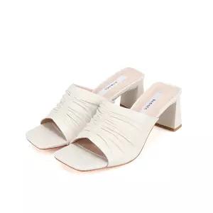 바바라 클래식 주름 장식 여성뮬 6.5cm_AAI442