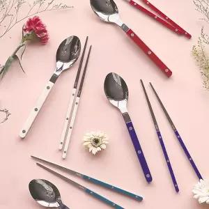 사브르 비스트로 샤이니 고급 커트러리 한식세트[젓가락+디너스푼]