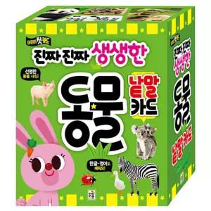 아이키움북 진짜 진짜 생생한 동물낱말카드 유아도서