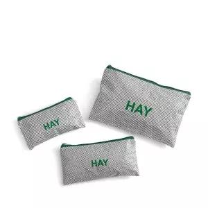 [HAY](대구신세계)헤이 HAY Candy Mono Wash Bag Flat Set of 3 grey 캔디 모노 워시백 플랫