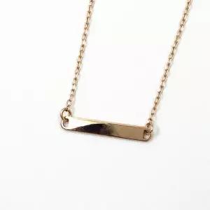 18k 미니 스틱 팬던트 금 여자 목걸이 이니셜 각인 미아방지