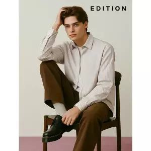 [에디션] 스트라이프 코튼혼방 져지 셔츠 (NED3WC1901_A)