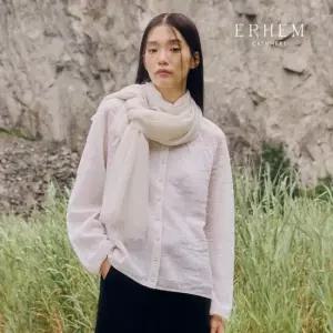 25FW 소모사 화이트 캐시미어 100 빅 숄 1종