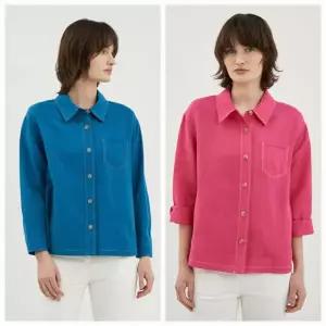 [올리비아로렌]배색스티치린넨셔츠VOBNL4M3151 12 53_YS