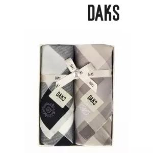 [롯데백화점]닥스 선염 2매 세트 남성 손수건 DEO2108 01+DEO2103 03