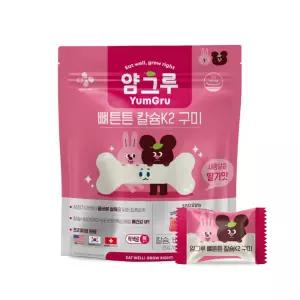 CJ 어린이 뼈건강 얌그루 뼈튼튼 칼슘K2 구미젤리 30일분, 1개
