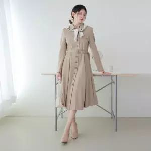 [최초가 119 000원]르네타 테일러링 트렌치 원피스+스카프